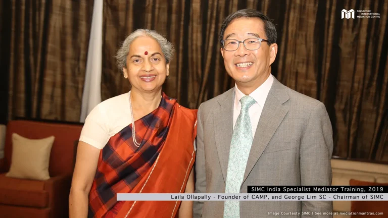 SIMC India Specialist Mediator Training 2019: Laila Ollapally and George Lim SC
