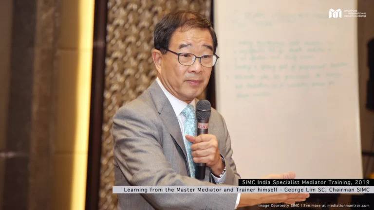 SIMC India Specialist Mediator Training 2019: Learning from George Lim SC